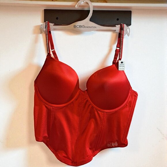 BCBGeneration Limited Edition Pushup Red Corset Size 36 B NWT - Picture 1 of 15